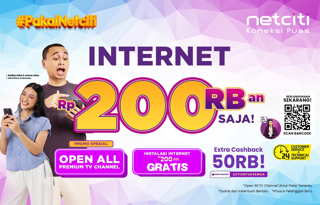 Internetan Mulai dari 200rban saja!  Hadirkan Akses Terjangkau untuk Semua